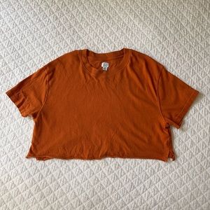 Urban Outfitters Burnt Orange Cropped Tee